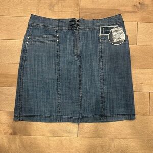 Karen Scott Dark Blue Mini Skirt